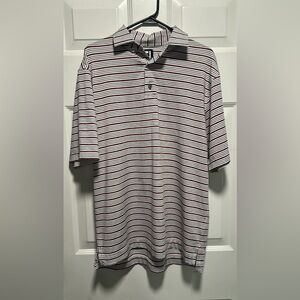 FootJoy Men's Polo with Red and Black Stripes